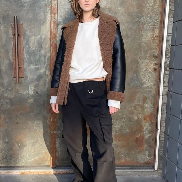 OAK + FORT Jackets & Blazers - Oak and fort sherpa trimmed vegan leather